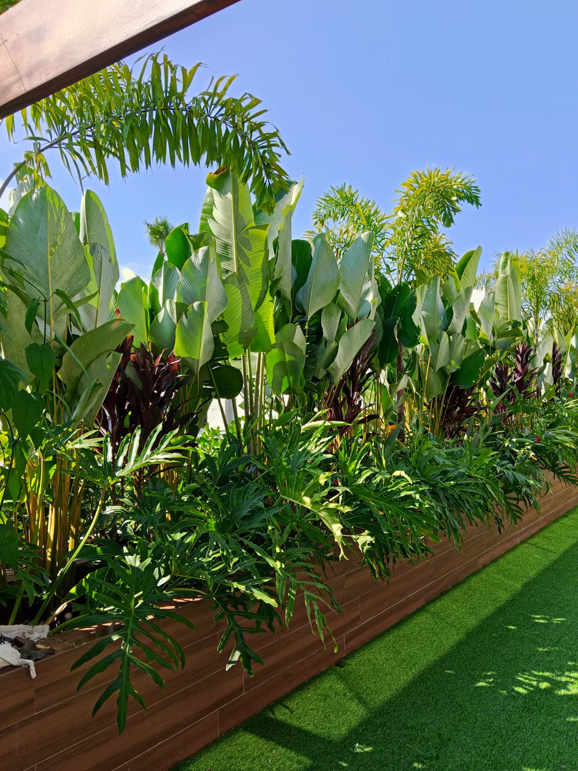 Jardineira tropical da PJ Garden no Condomínio Hanga Roa